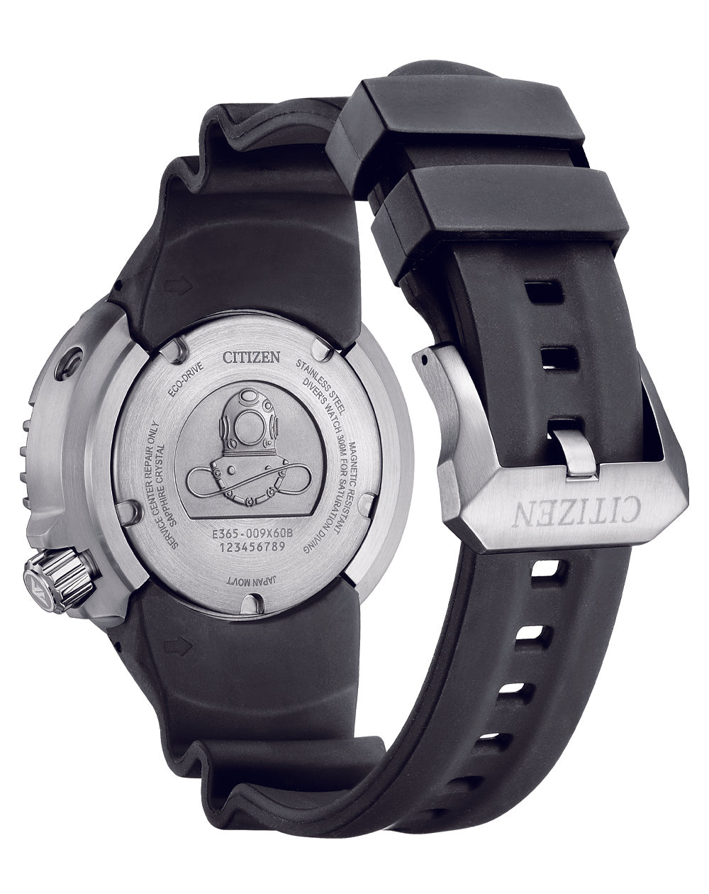 Citizen Promaster Eco-Drive Limited Edition Professional Diver's WR300 Blue Dial, Stainless Steel Case, Black Rubber Strap - BN1025-08L CASIO Citizen Promaster Eco-Drive Limited Edition Professional Diver's WR300 Blue Dial, Stainless Steel Case, Black Rubber Strap - BN1025-08L CASIO