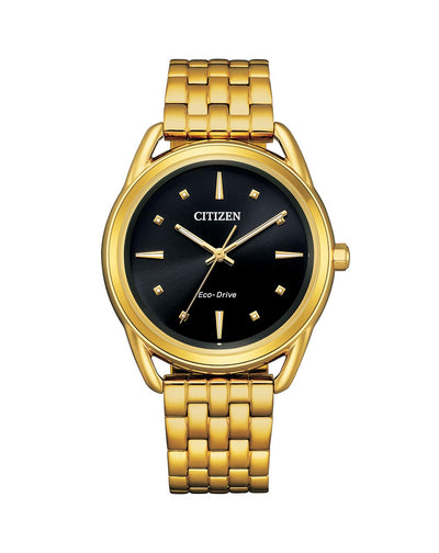 Citizen watch hotsell gold black face