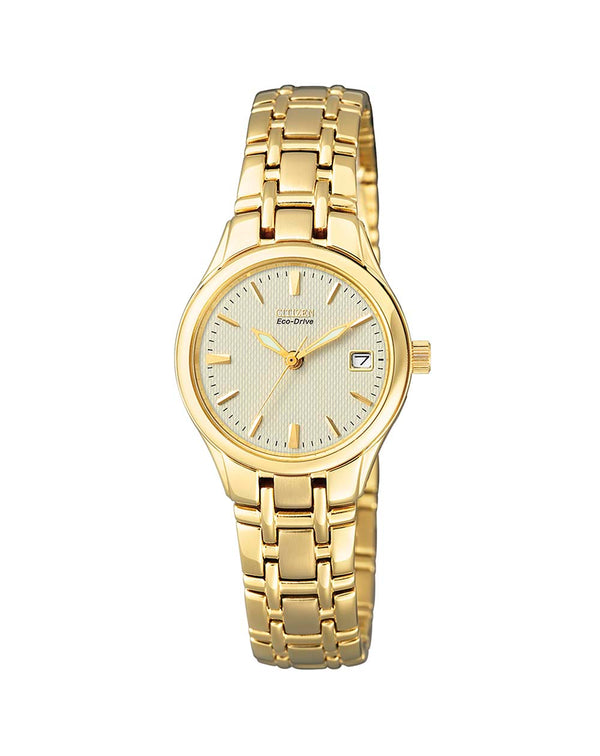 Citizen Eco-Drive Silhouette Ladies Gold Watch - Main Image